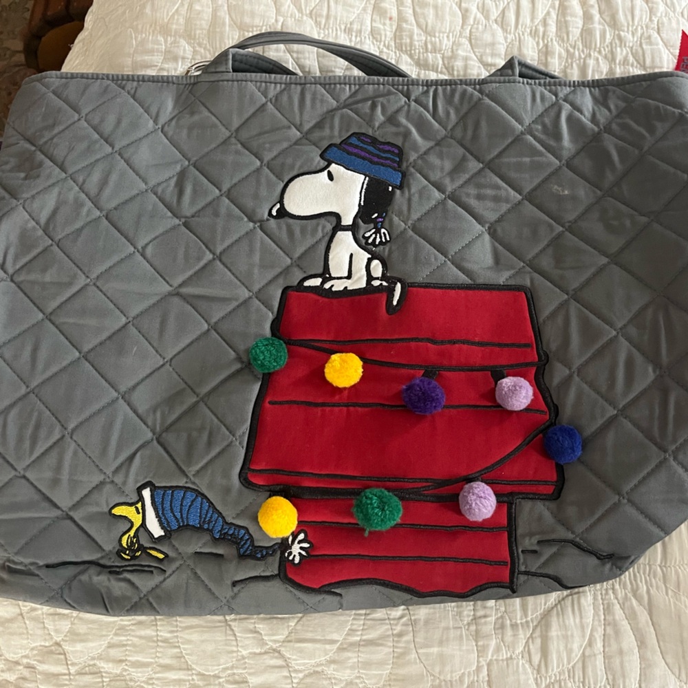 Vera Bradley Christmas Snoopy Tote Bag